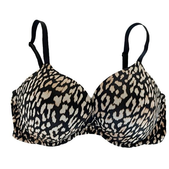 Victoria's Secret Women's Sz 36DD Push Up Padded Leopard Print Bra - Picture 1 of 9